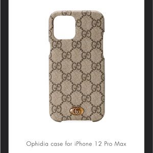 Gucci Case IPhone 12 Pro Max Comes with box - Authentic